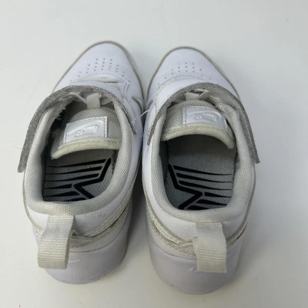 Nike Varsity Leather PSV Running Shoes,‎ Toddler Size 10.5C White CN9393-101